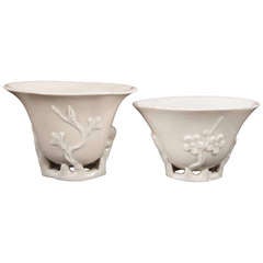 Chinese. Wonderful 'pair' of Dehua cups.