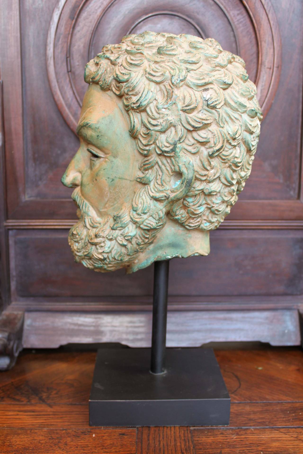 Classical Style Bronze Head Sculpture, 20th Century 2