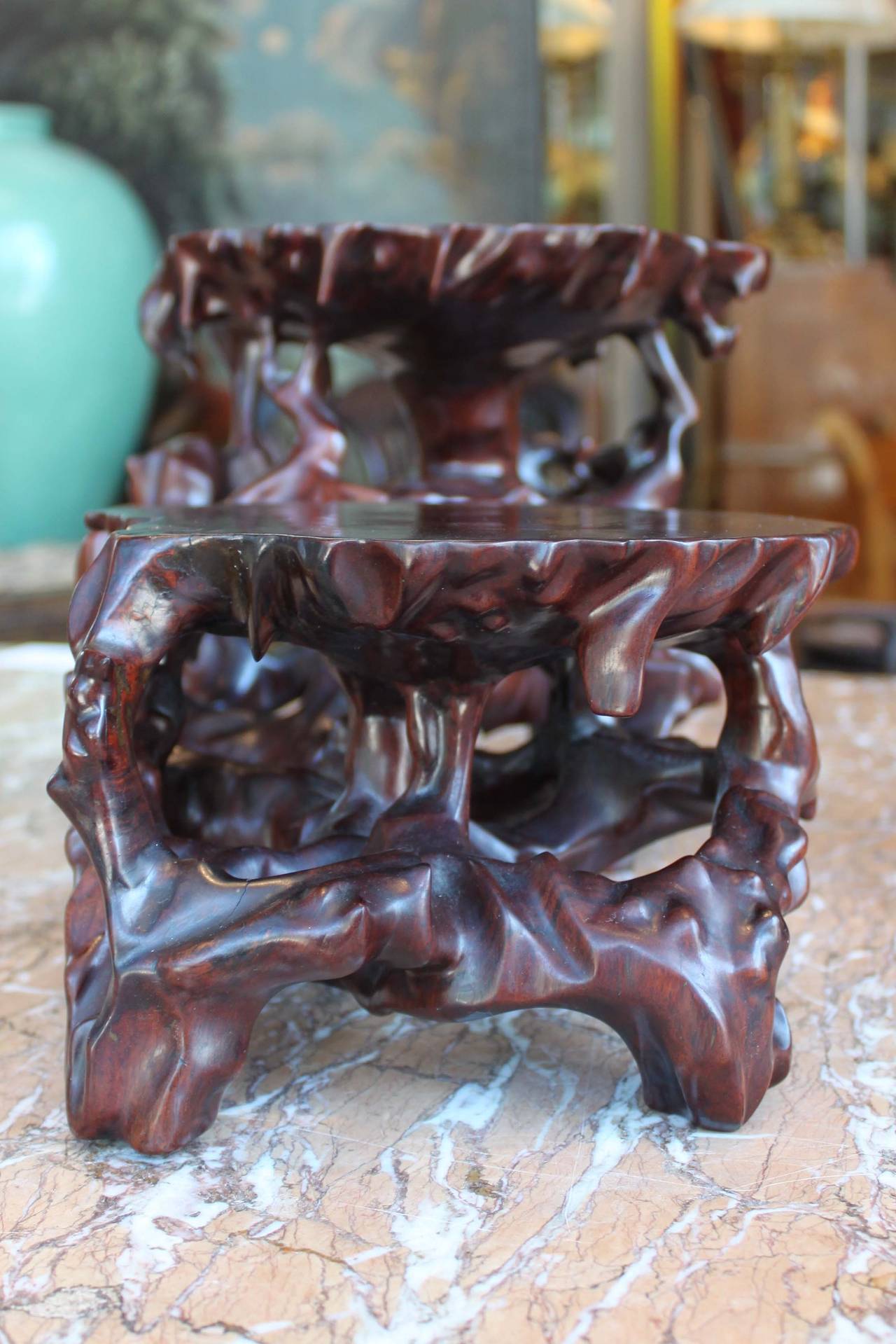19th Century Chinese Root Stand For Sale