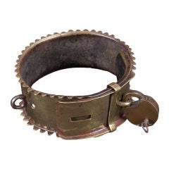 Antique Eighteenth Century Brass Dog's collar