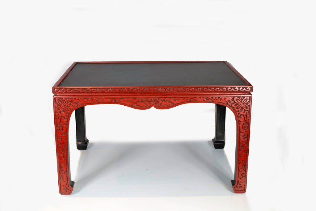 Chinese cinnabar 'bedtable'. C 1930