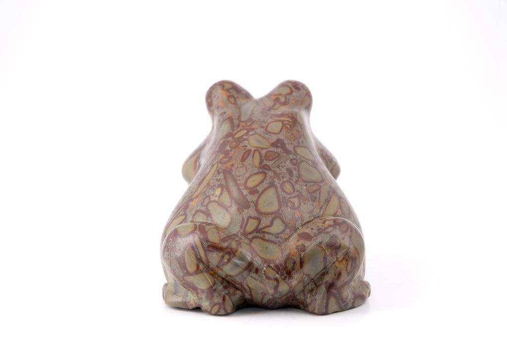 Chinese carved stone frog