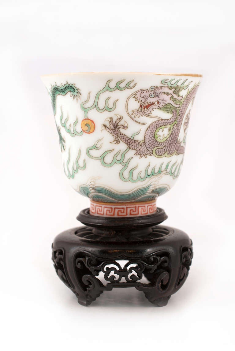 Chinese Qianlong Dragon Cup