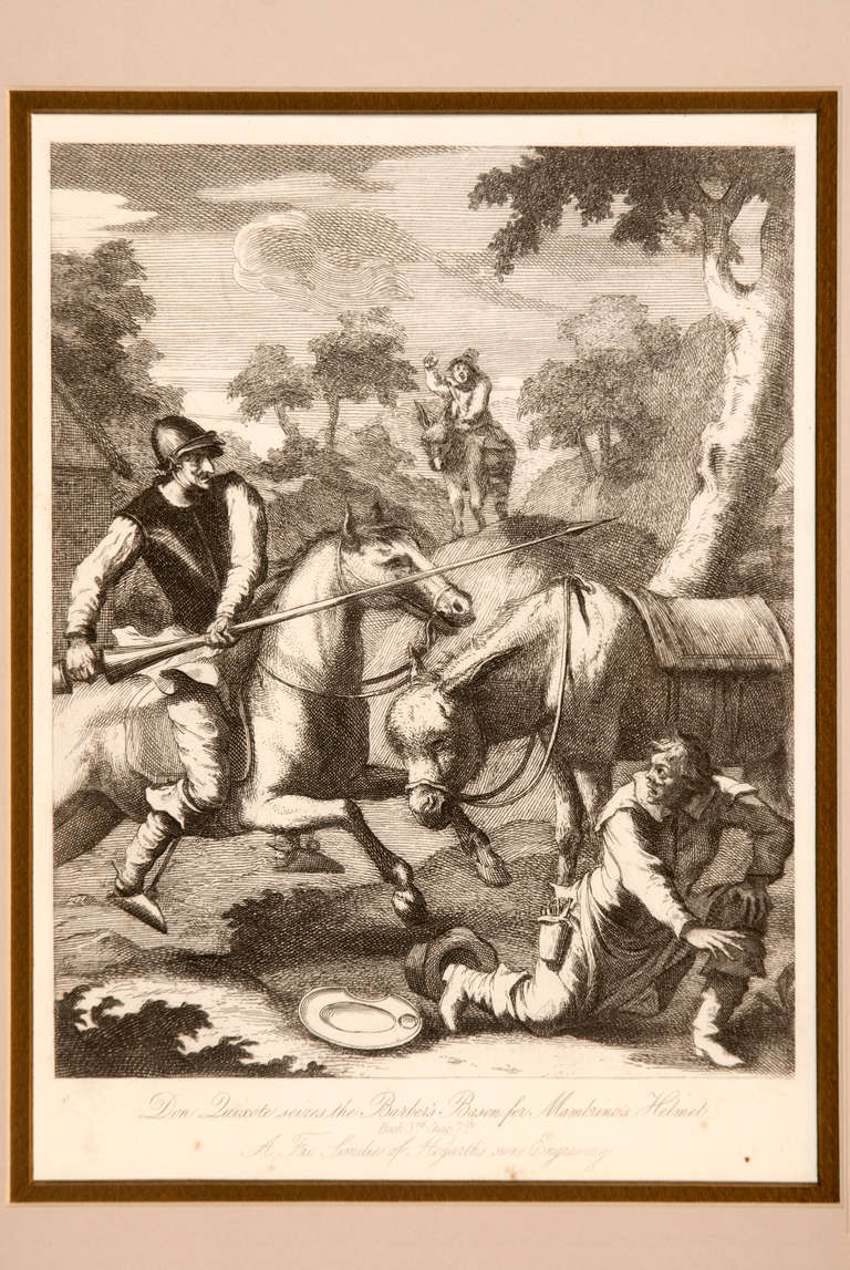 Engraving of scene from Don Quixote.
19th century English engravings after the original by William Hogarth.
Sold as a set of three.