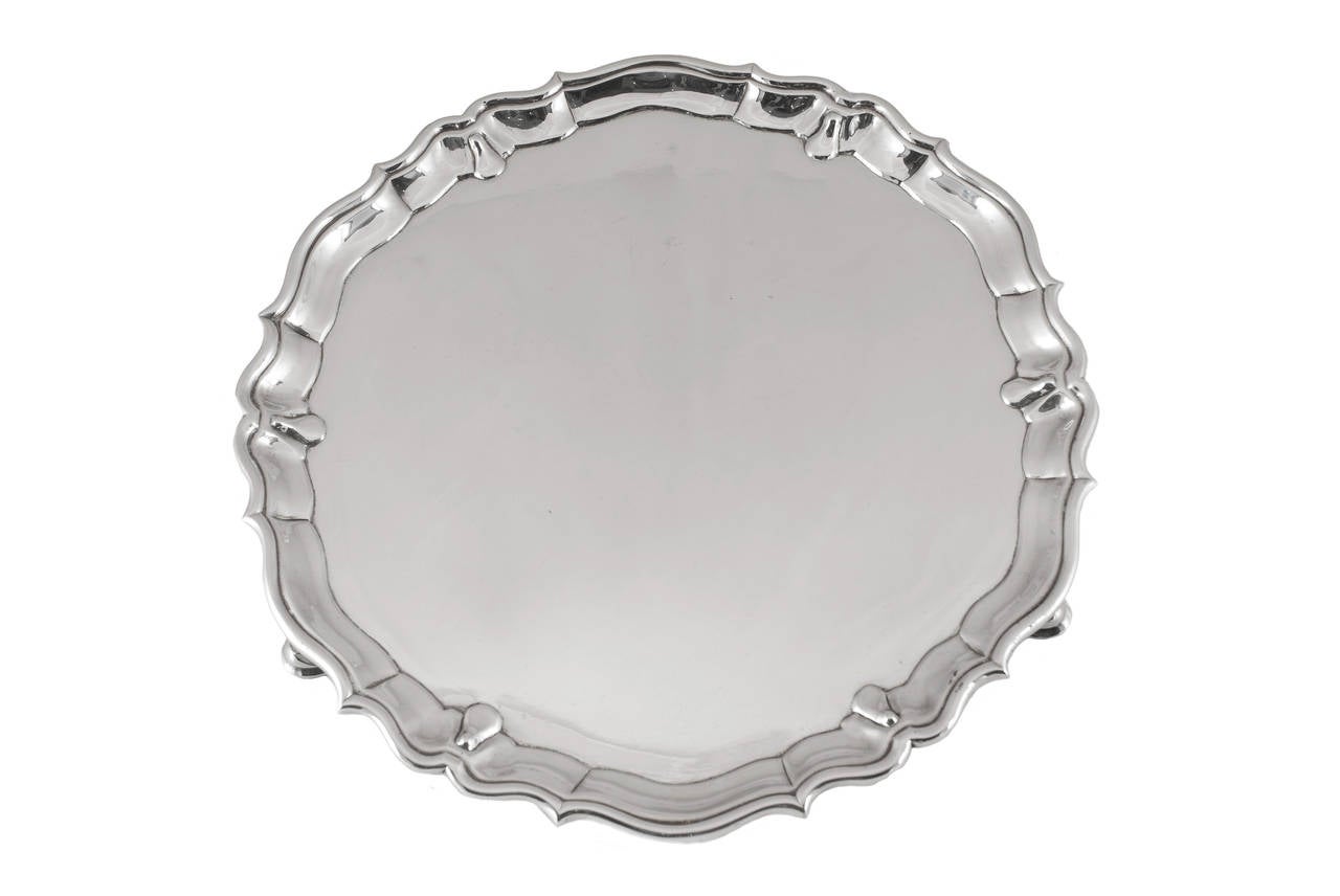 English Sterling 18th Century salver