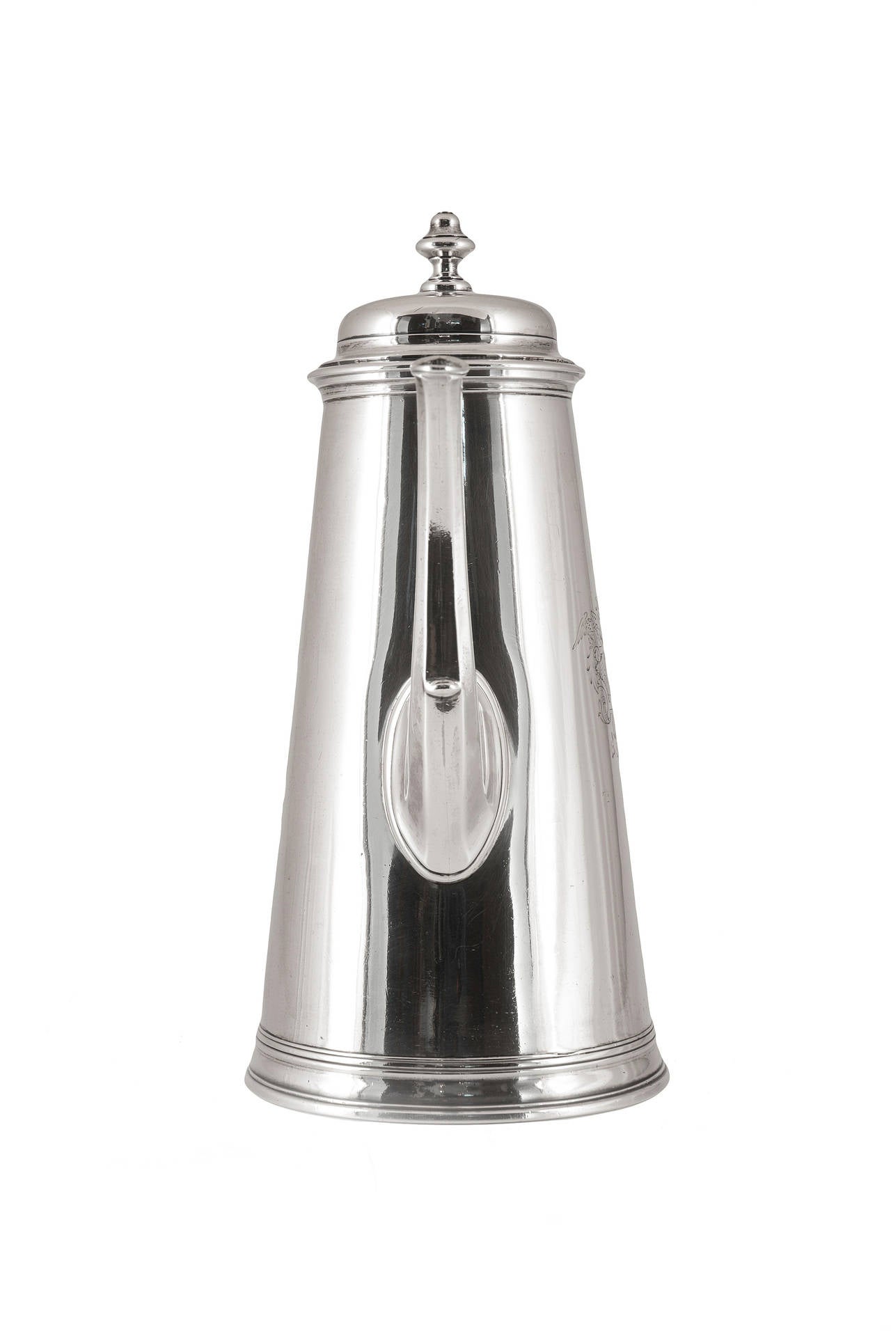 Georgian sterling coffee pot. Maker: Humphrey Payne, London.
