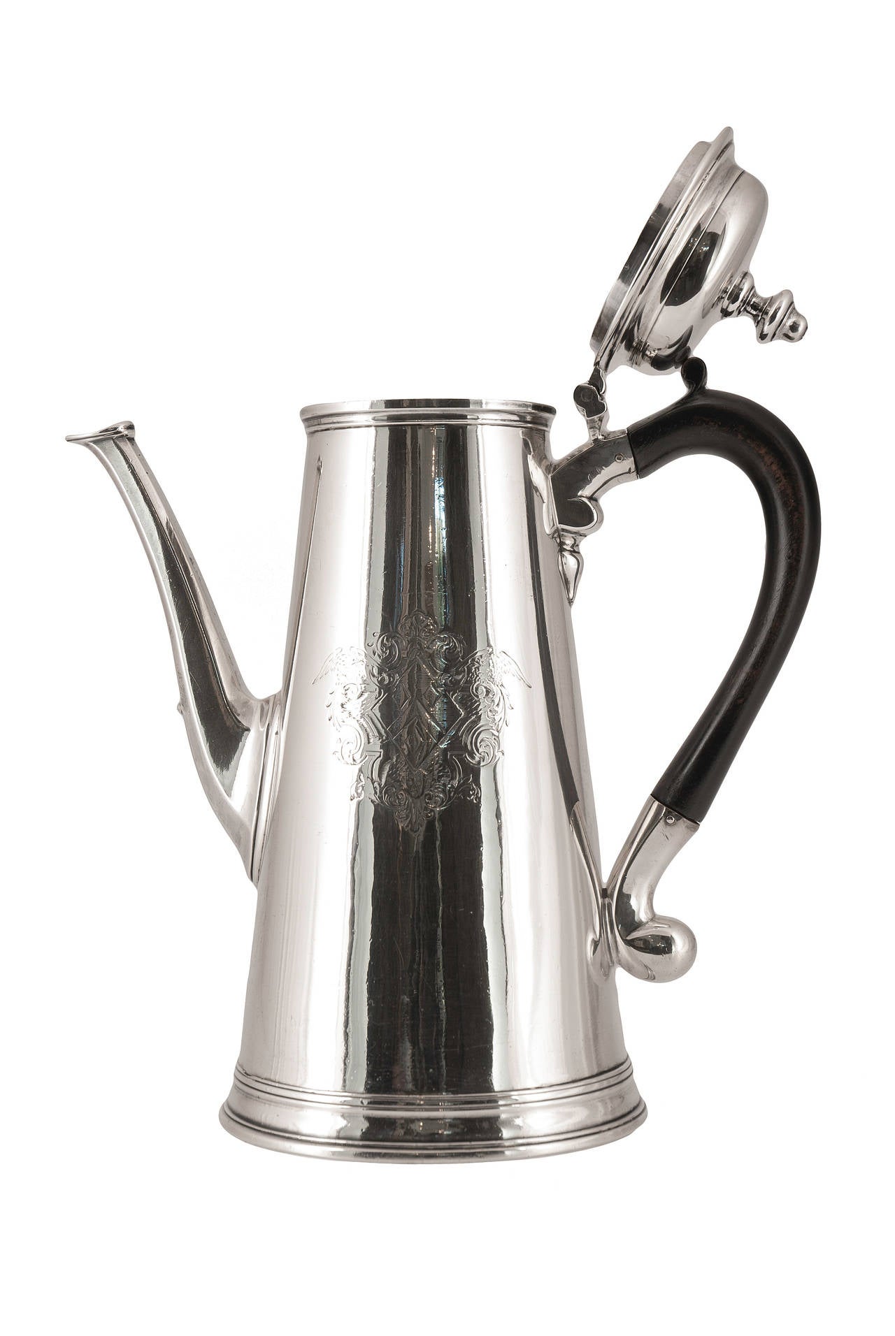 18th Century Georgian Silver Coffee Pot In Good Condition In Vancouver, BC