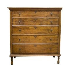 Published Early American blanket chest. Hatfield Massachussets