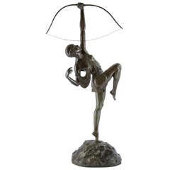 Art Deco Bronze Lady archer