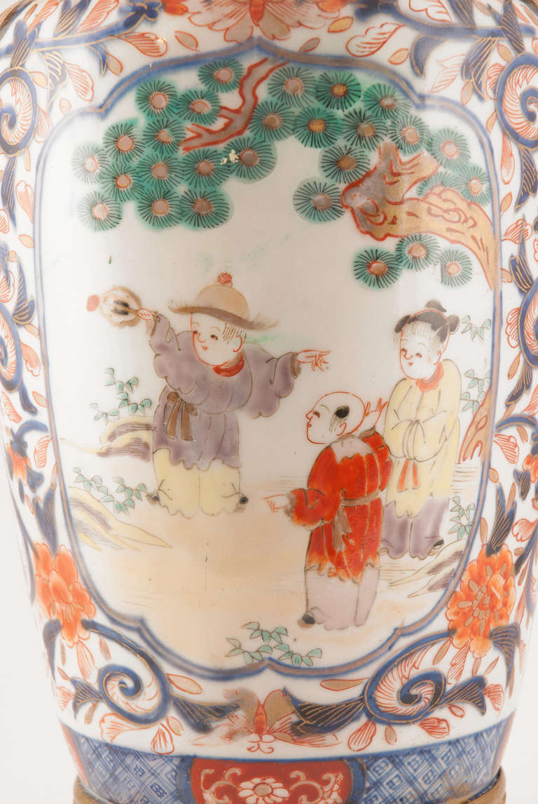 19th Century Imari Vase with Gilt Mounts
