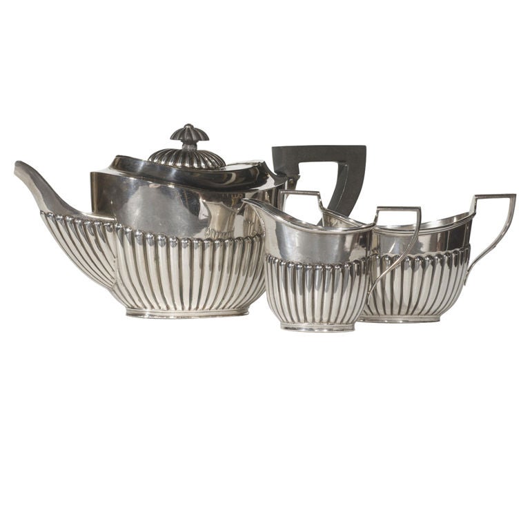 Sterling silver bachelor's tea-set. 20th Century