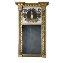 Antique American 'tabernacle' mirror