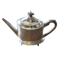 Sterling Teapot: P+A. Bateman/stand: Peter, Anne, William Bateman