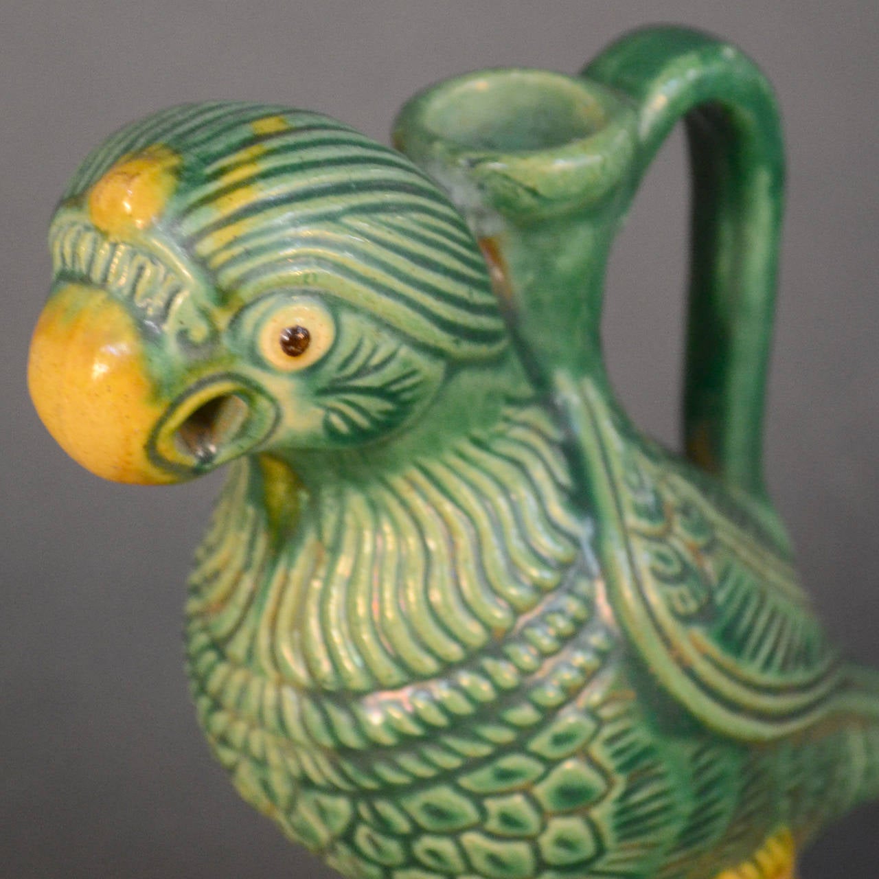 Tang Style Glazed Pottery Chinese Bird Candle Holders For Sale 3
