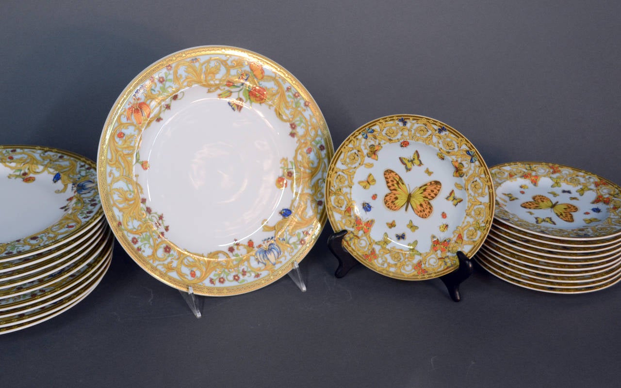 Versace Rosenthal Le Jardin de Versace Dinnerware Set 5 Pieces