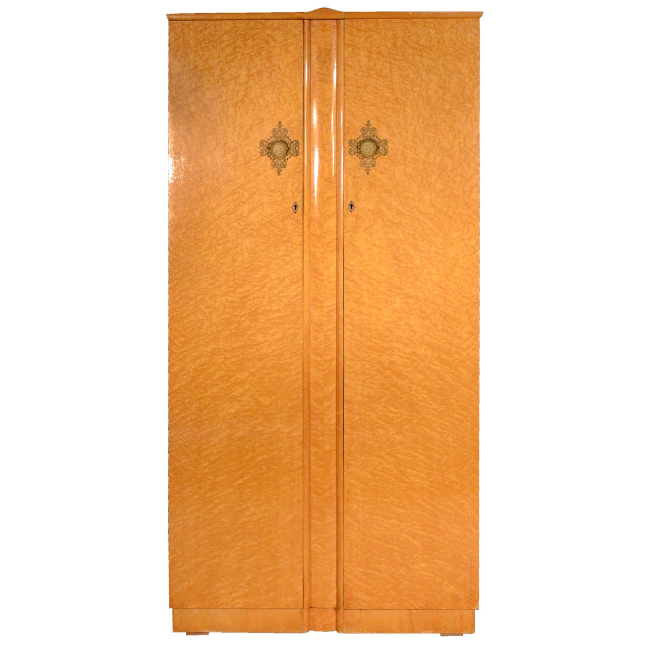 Mid-Century Bird's-Eye Maple Armoire