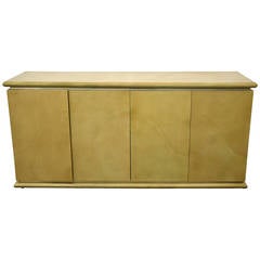 Goatskin Cabinet with Brass Detail
