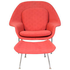 Saarinen Womb Chair and Ottoman for Knoll