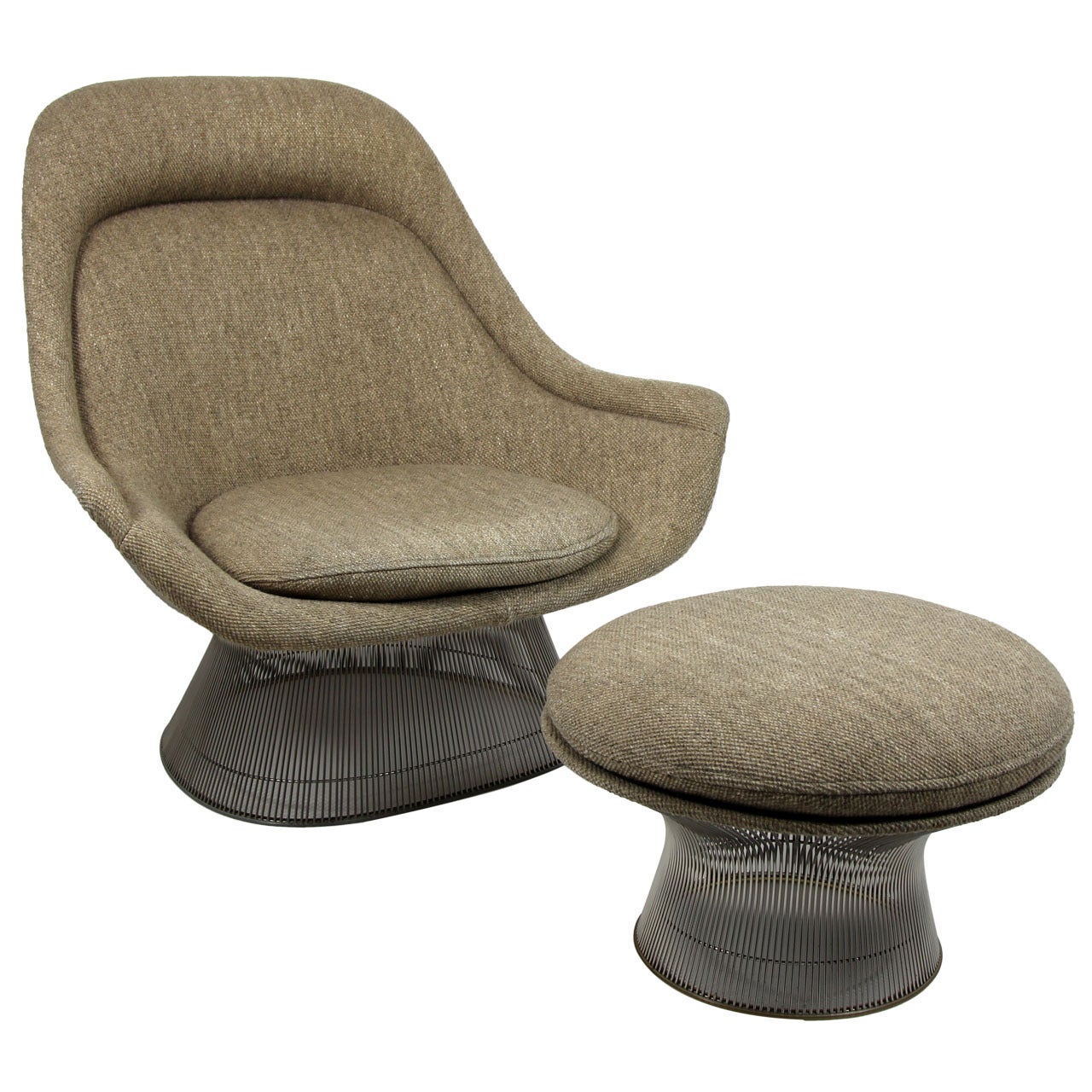 Warren Platner for Knoll Easy Chair Lounge and Ottoman