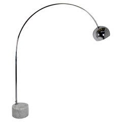 Chrome Arch Lamp in the Manner of Harvey Guzzini