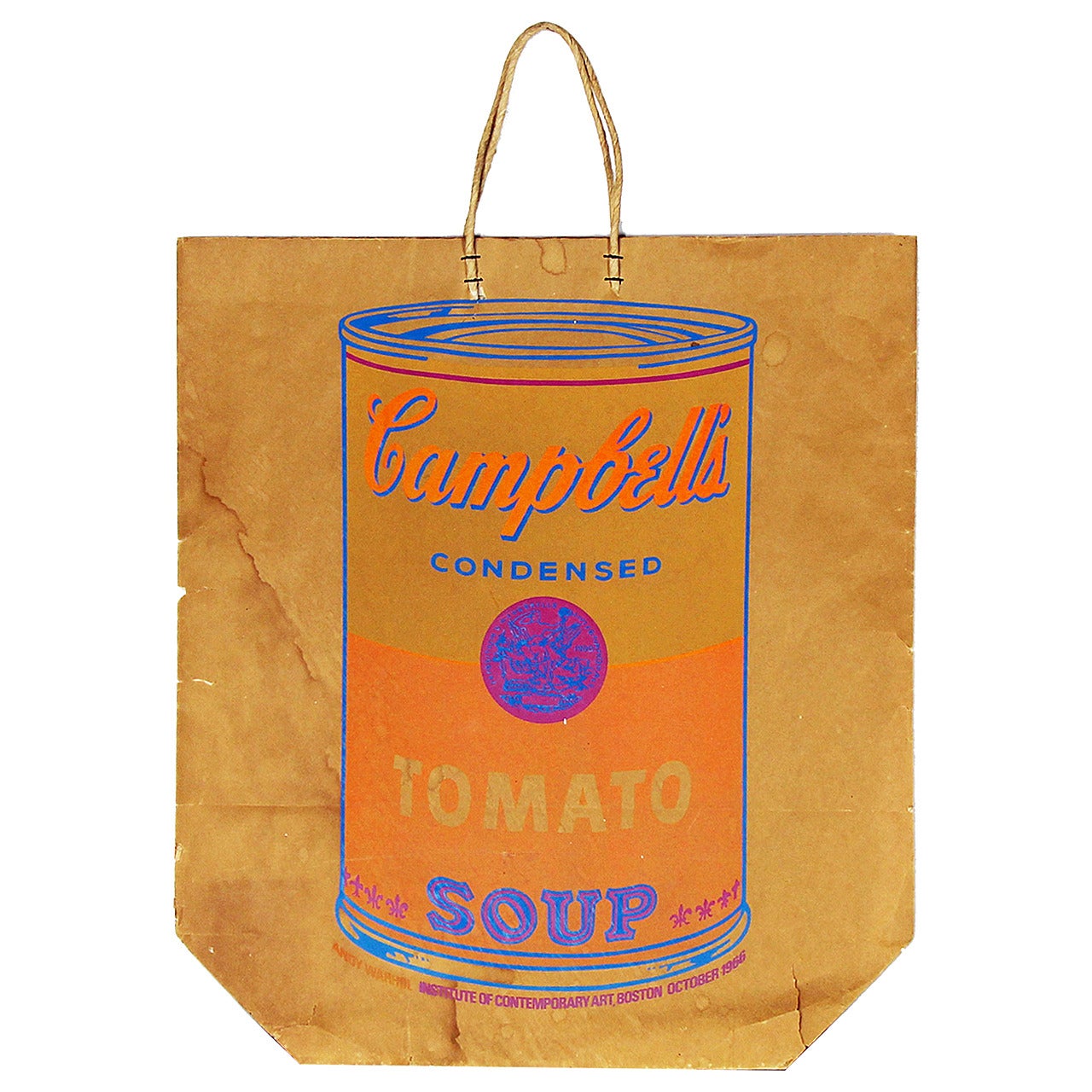 Andy Warhol Campbell’s Tomato Soup Can Print on Shopping Bag, 1966
