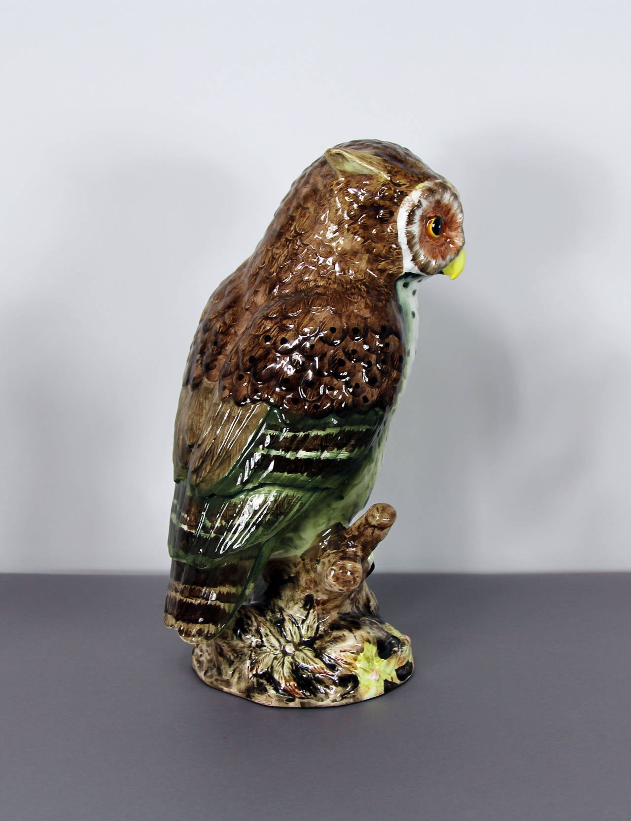 Hand-Painted Group of 1970s Italian Owls