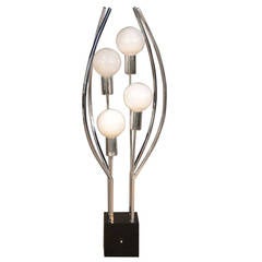 Modern Italian Sculptural Chrome Lamp