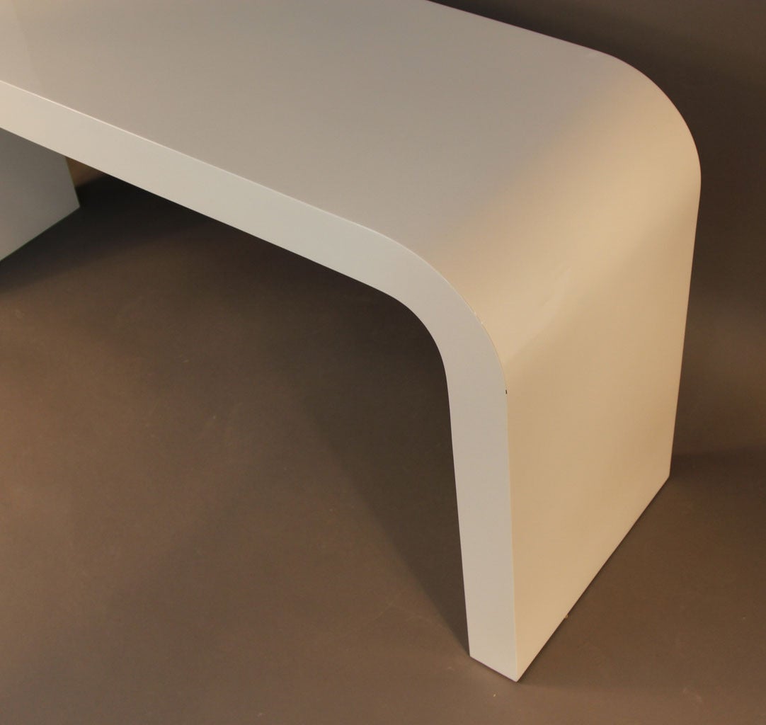 American Lacquered Waterfall Console in the Manner of Karl Springer