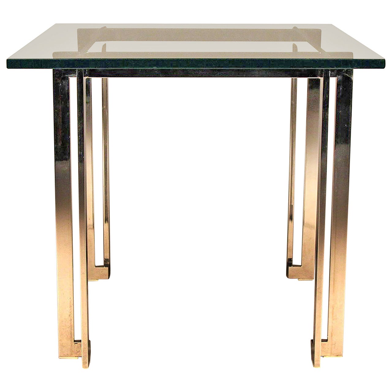 James Howell Chrome and Glass Side Table