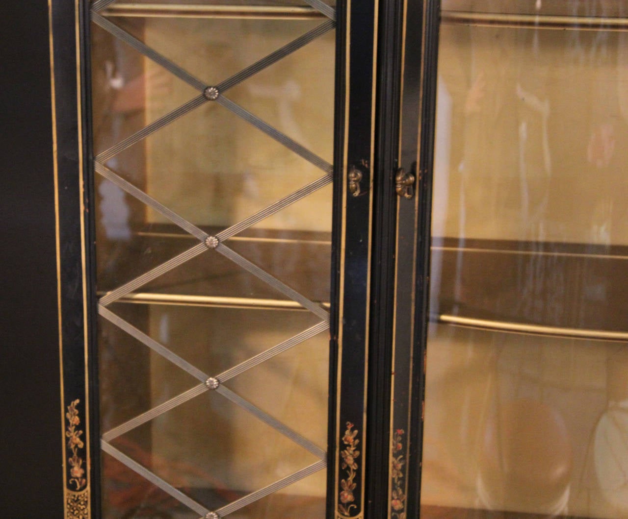 American Chinoiserie Breakfront China Cabinet
