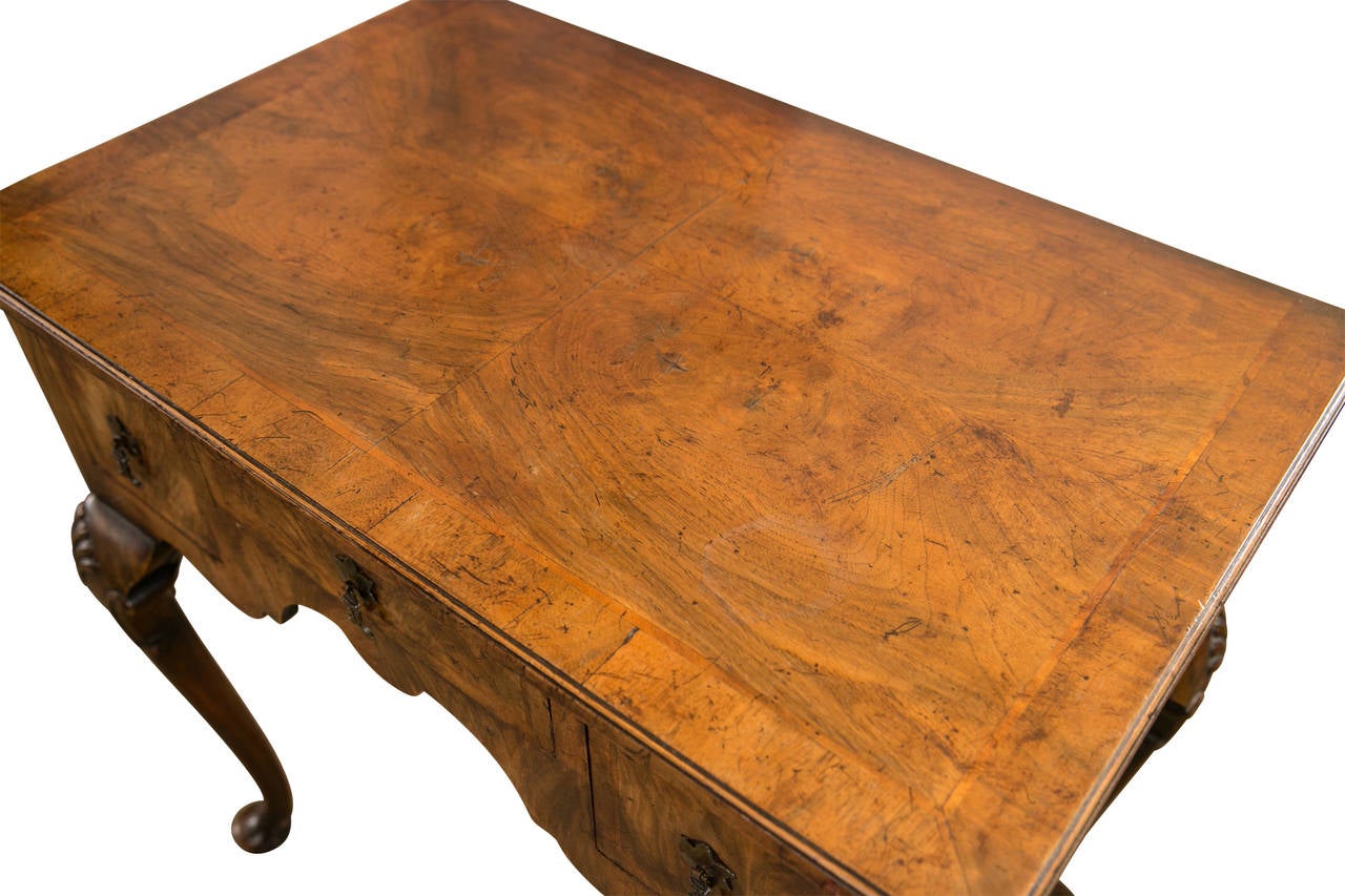 Late 18th Century English Walnut Lowboy in the Queen Ann Style For Sale