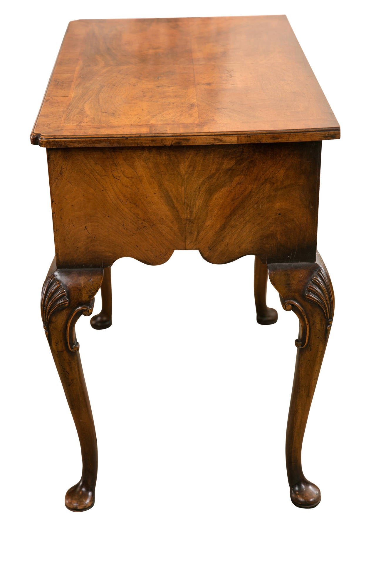 English Walnut Lowboy in the Queen Ann Style For Sale 2