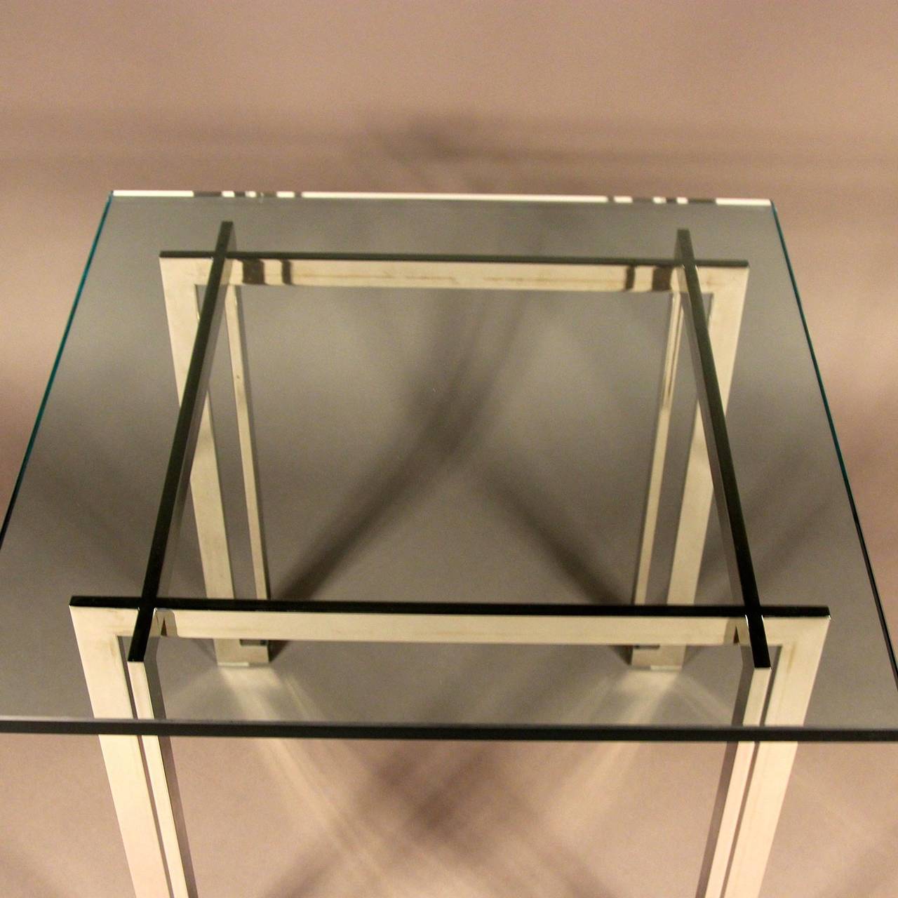 James Howell Chrome and Glass Side Table 1