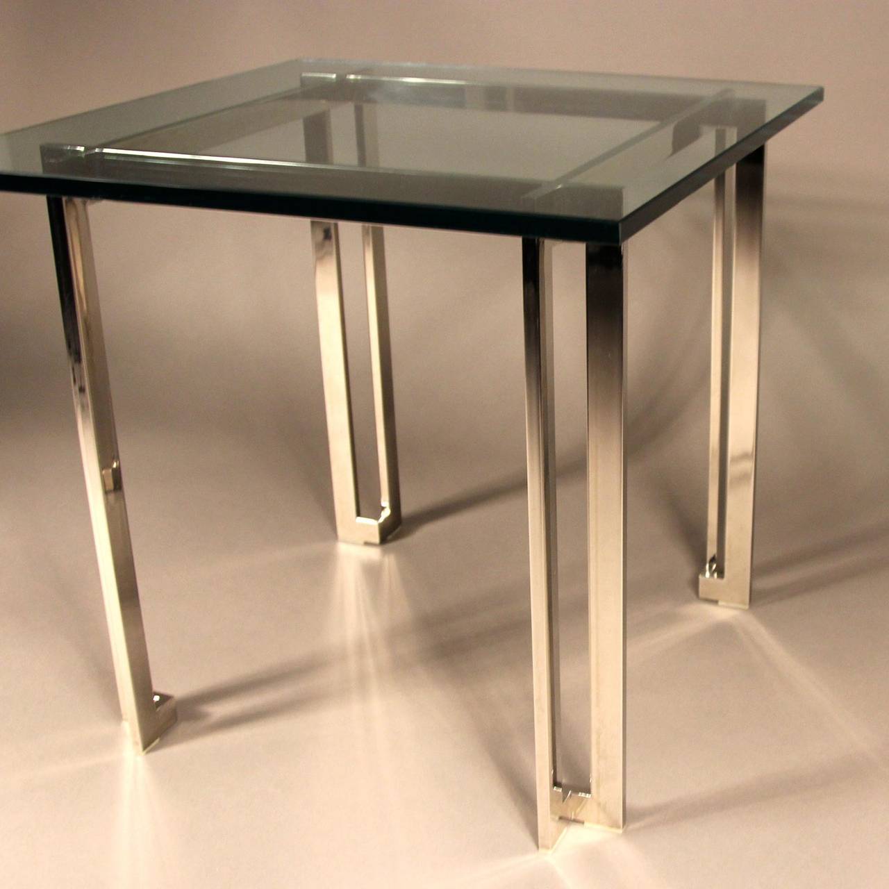 James Howell Chrome and Glass Side Table 2
