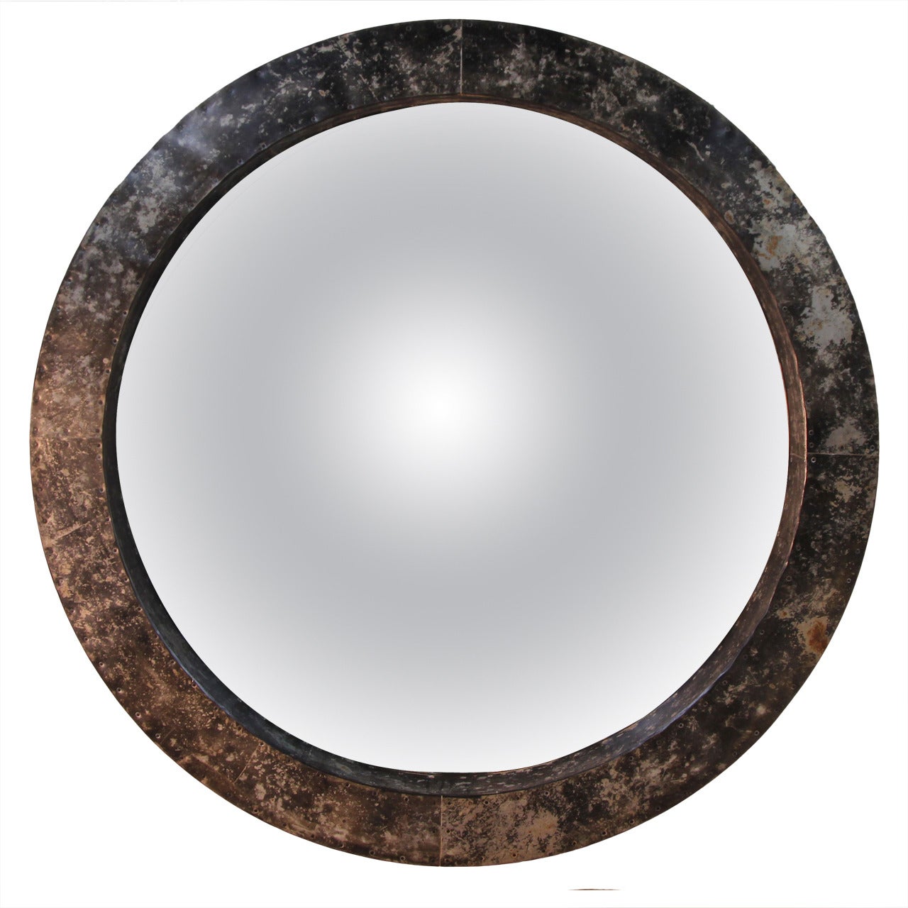 Zinc Convex Mirror by English Artist