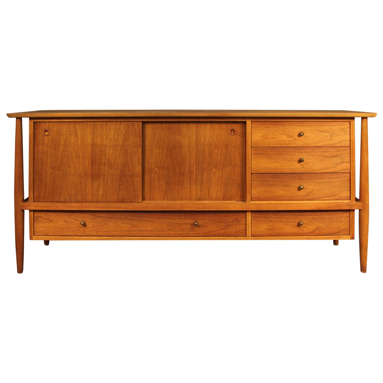 Walnut Credenza by John Stuart at 1stDibs john stuart credenza