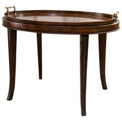 Edwardian Mahogany Oval Tray Side or Coffee Table