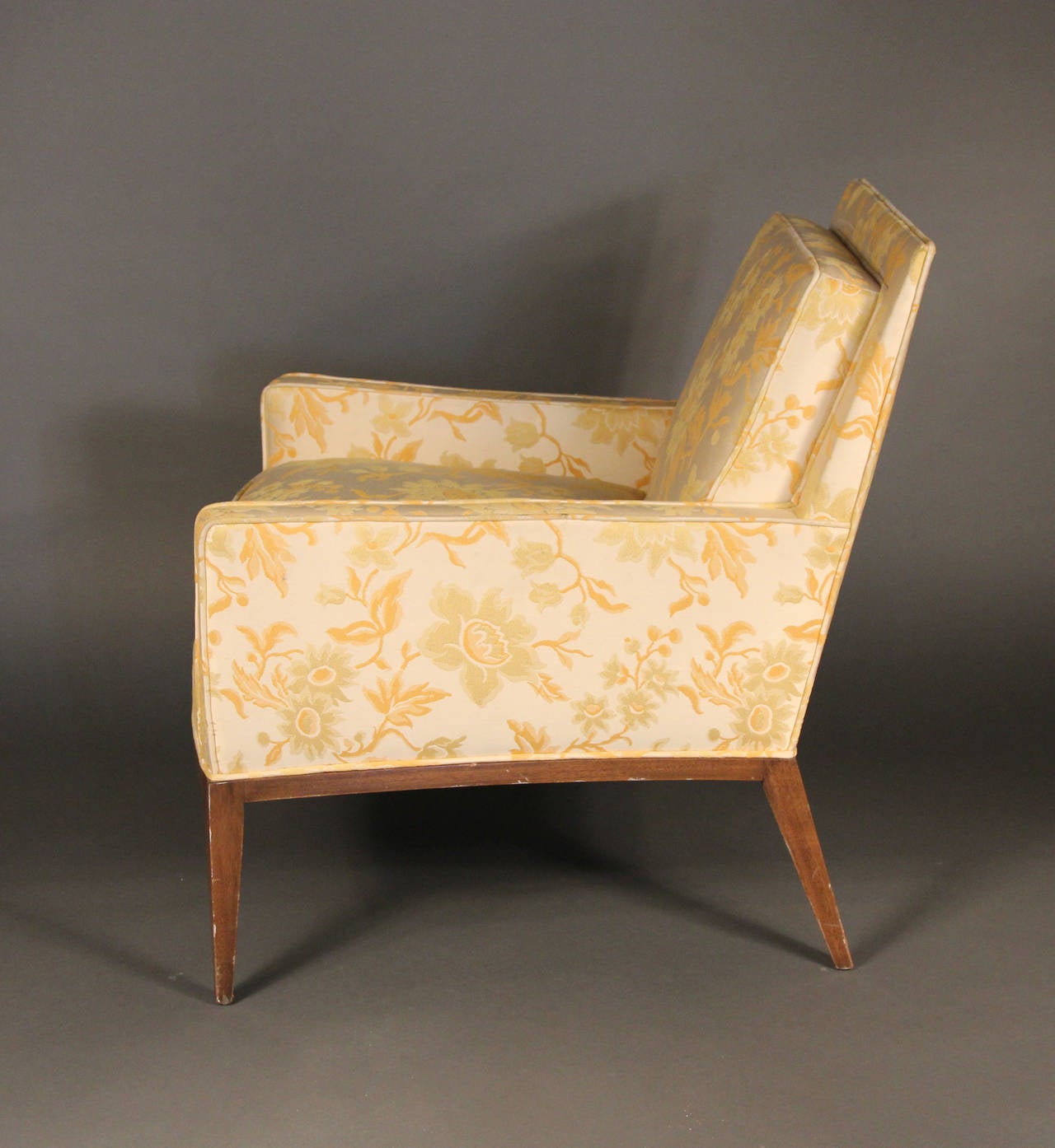 Mid-Century Modern Harvey Probber Upholstered Club Chair For Sale