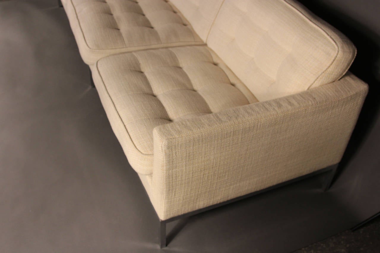 chrome frame sofa