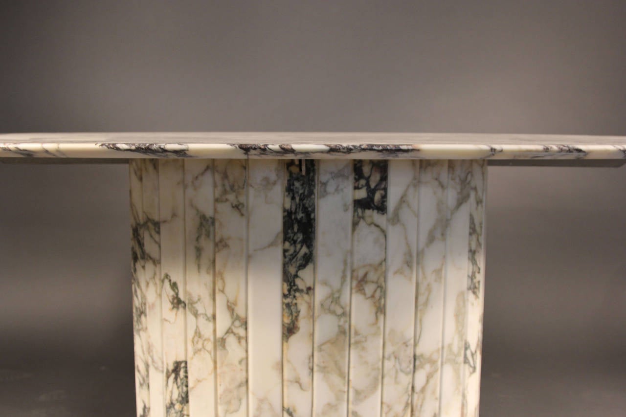 Gorgeous Carrara Marble Oval Dining Table Italian 1