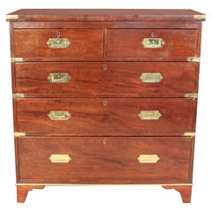 Five-Drawer English Campaign Chest