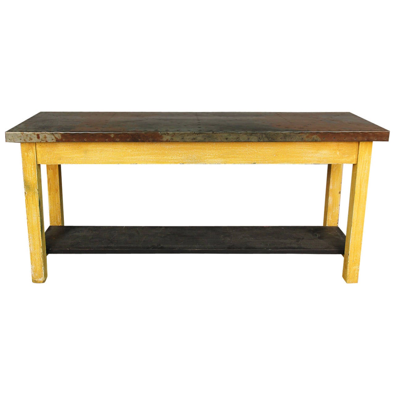 Unique ZincTop Console Table For Sale at 1stDibs