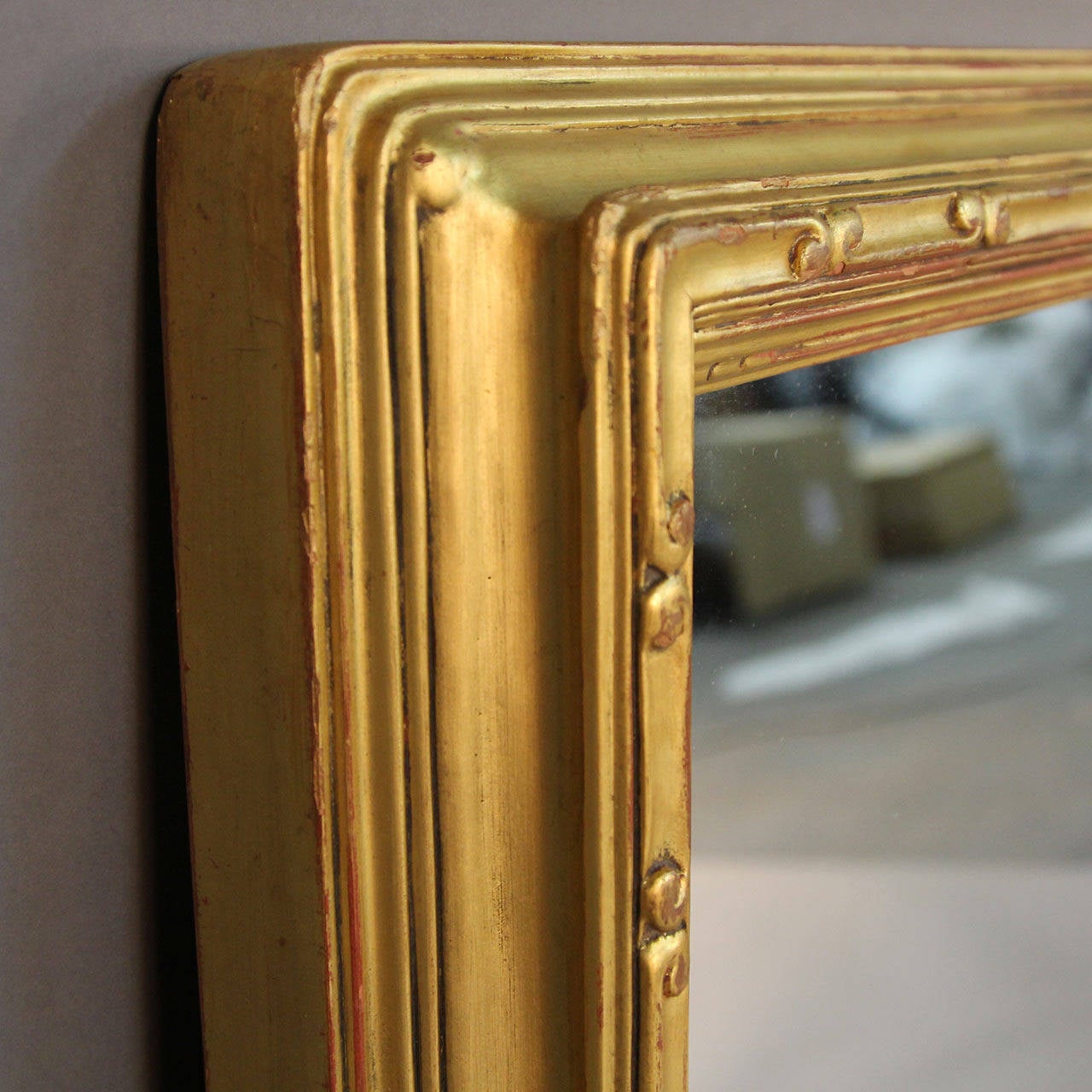 Late Nouveau Style Gilt Mirror In Good Condition In Bridport, CT