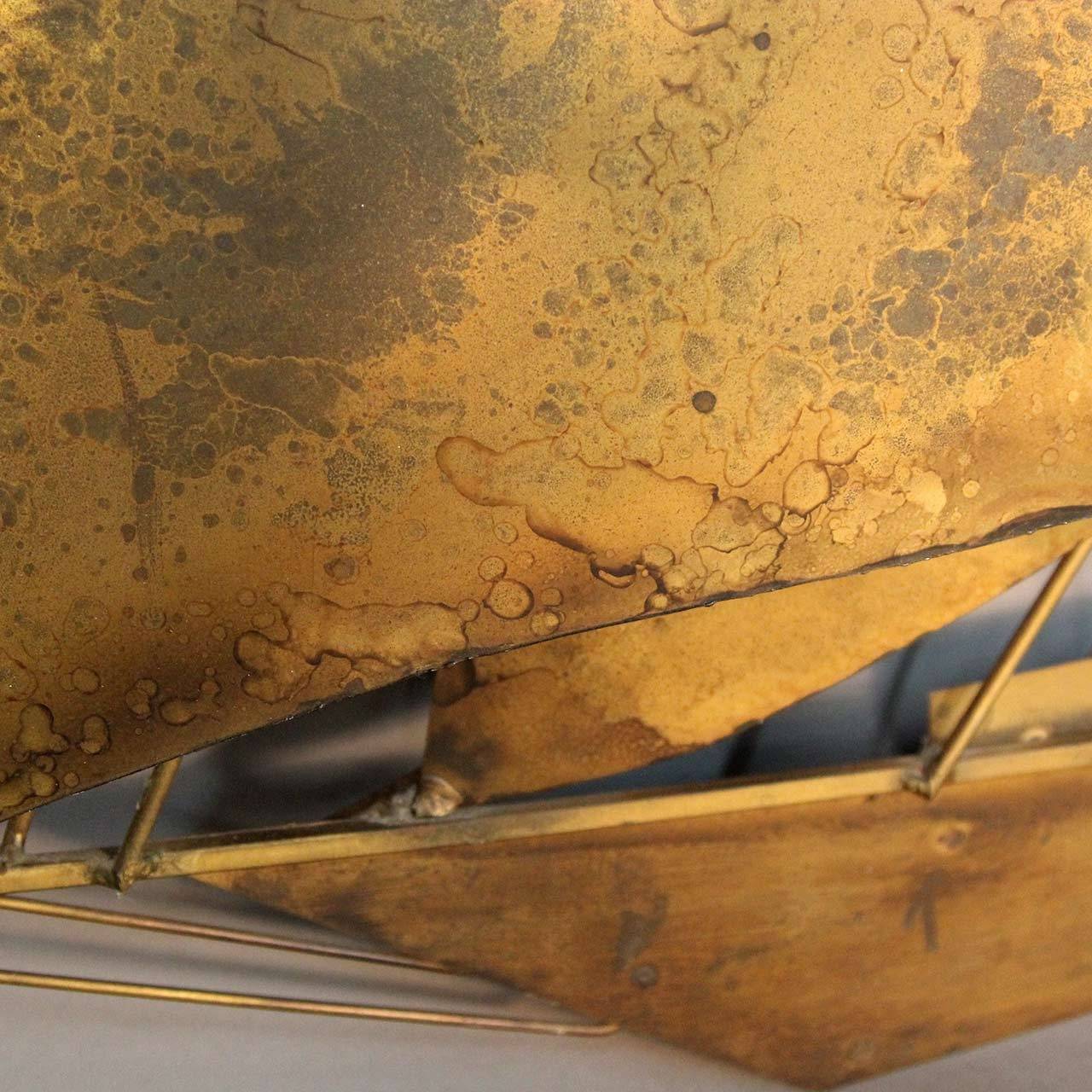 copper sailboat wall art