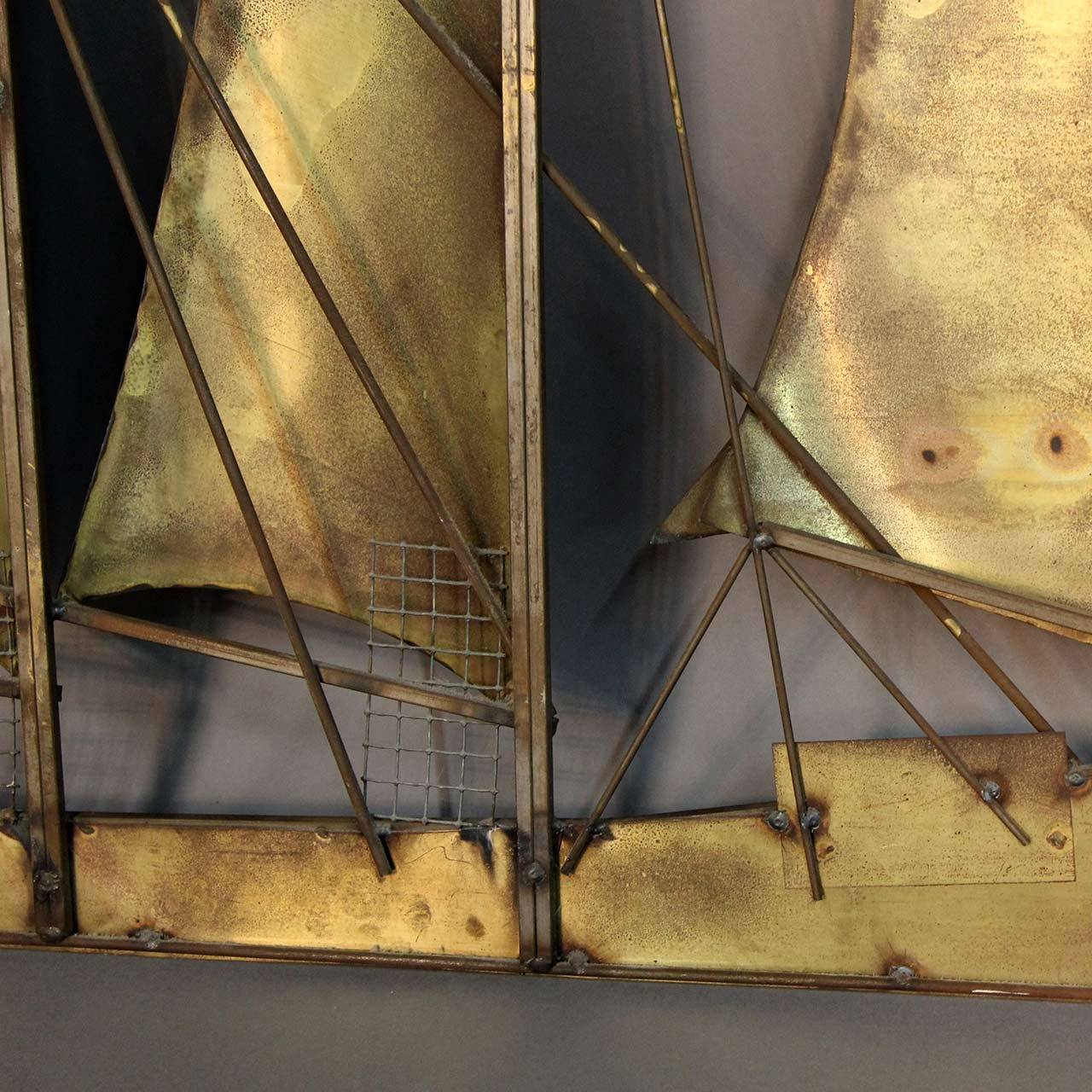 Mid-20th Century Large Sailboat Wall Sculpture by Wiley