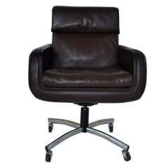 Retro Leather Desk Chair - Warren Platner