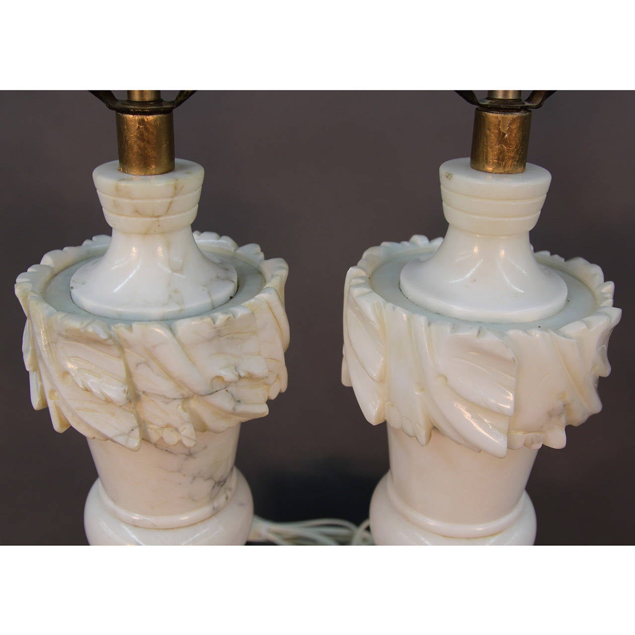 20th Century Pair of Italian Alabaster Lamps