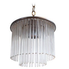 Vintage Glass Rod Hanging Fixture - Lightolier