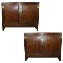 PAIR of Baker Far East Collection commodes