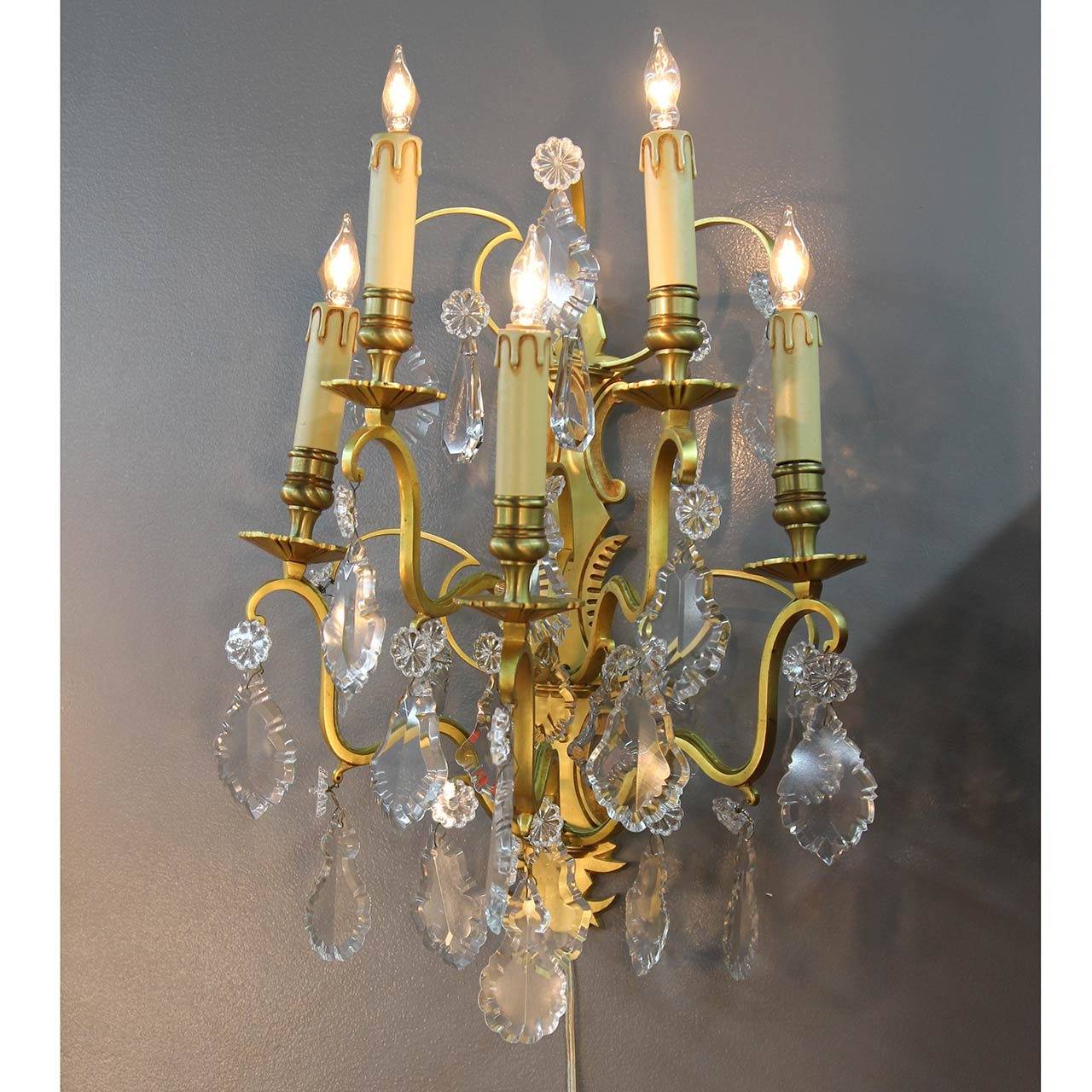 Pair of Gorgeous Louis XV French Sconces For Sale 2